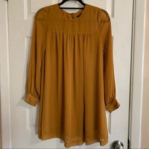 H&M Mustard colored long sleeve dress